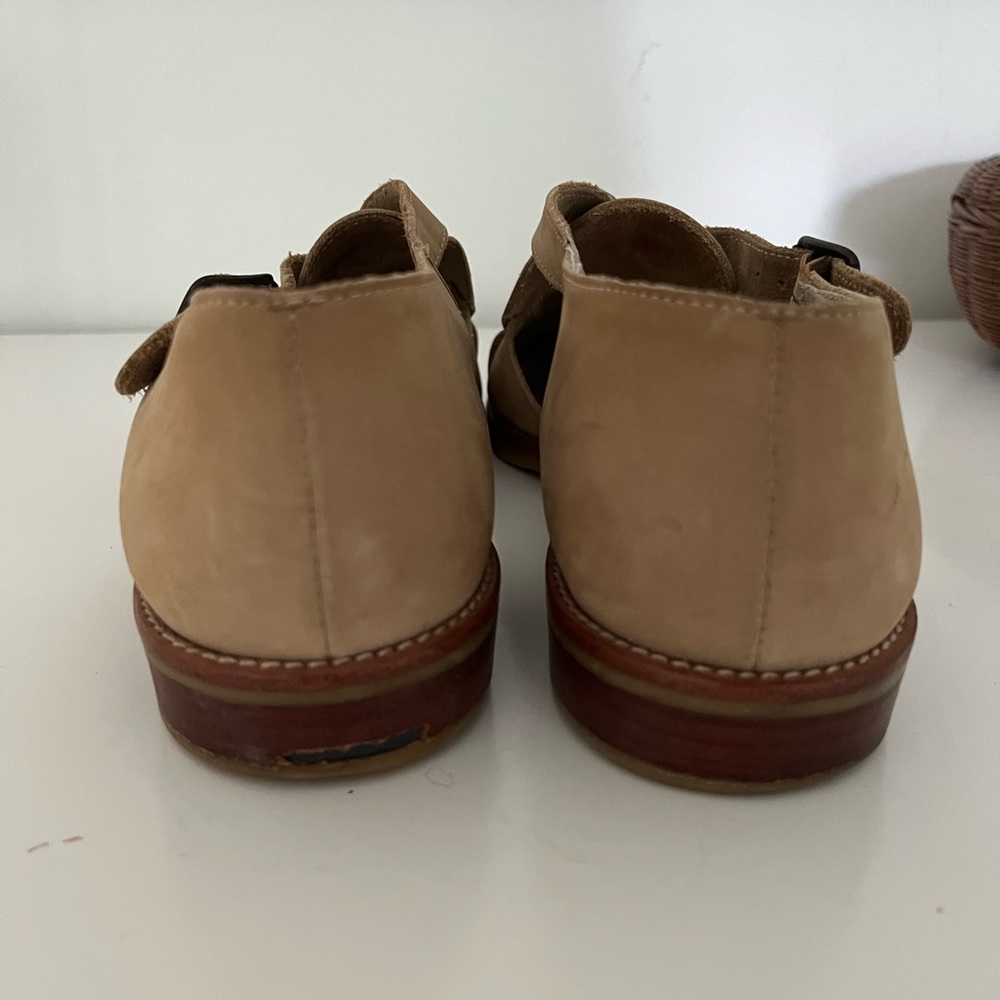 (Sold) Eddie Bauer | Beige Suede Fisherman Sandals - Picture 4 of 7